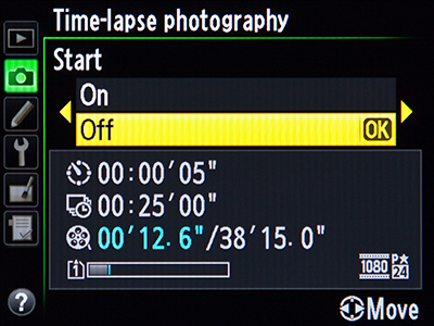 Nikon d600 interval timer vs time lapse photography shooting difference